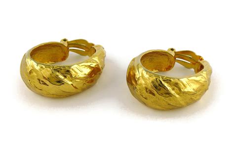 yves saint laurent hoop earrings|ysl clip on earrings.